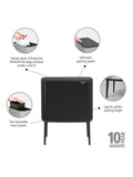 Brabantia Bo Touch Bin Kitchen Waste Bin - British product