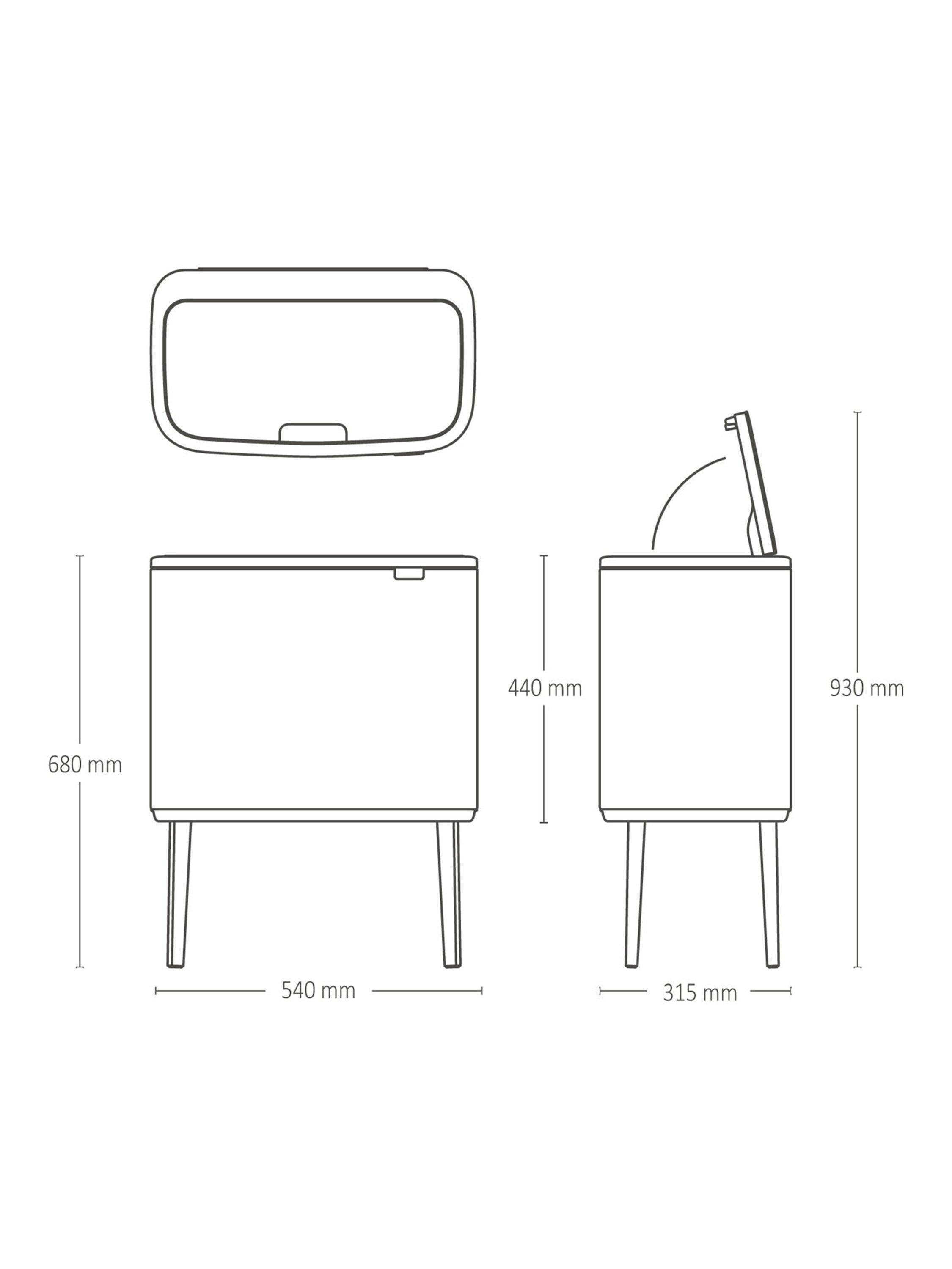 Brabantia Bo Touch Bin Kitchen Waste Bin - British product