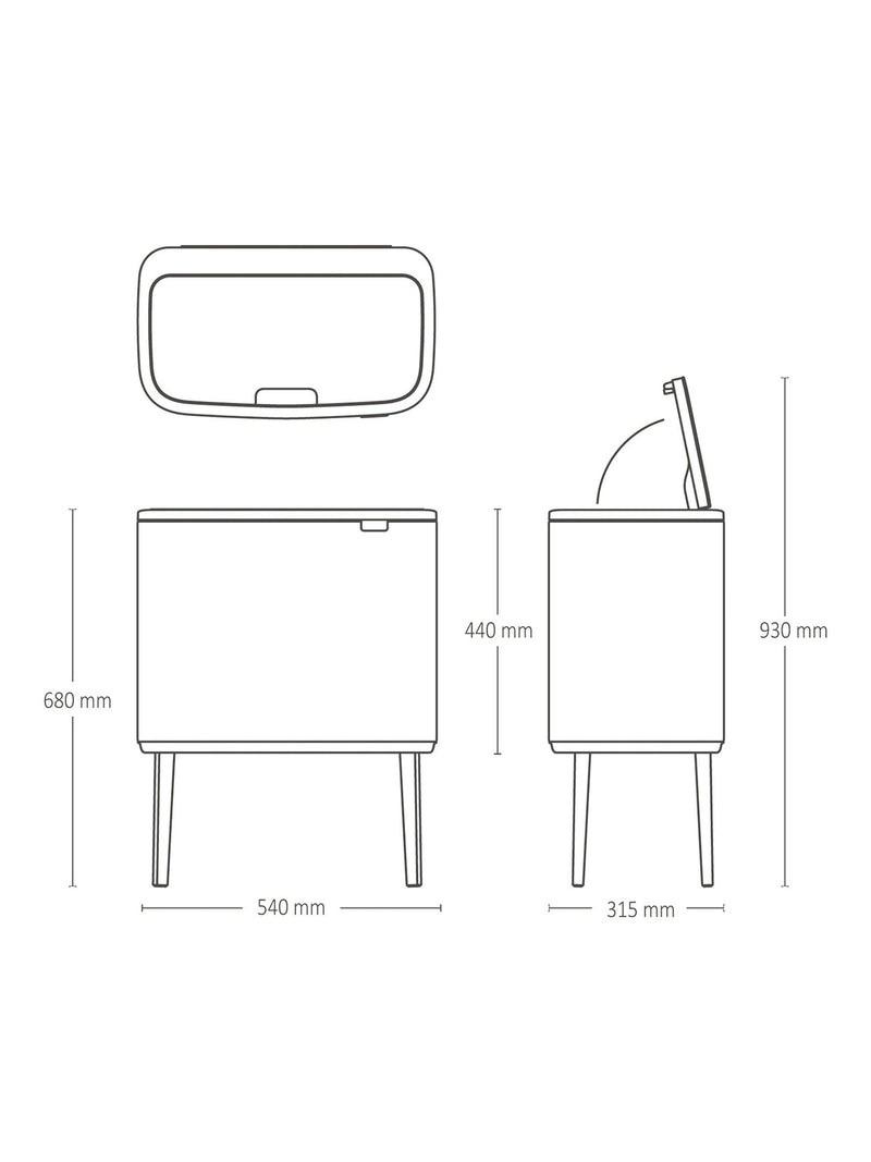 Brabantia Bo Touch Bin 36L - British product