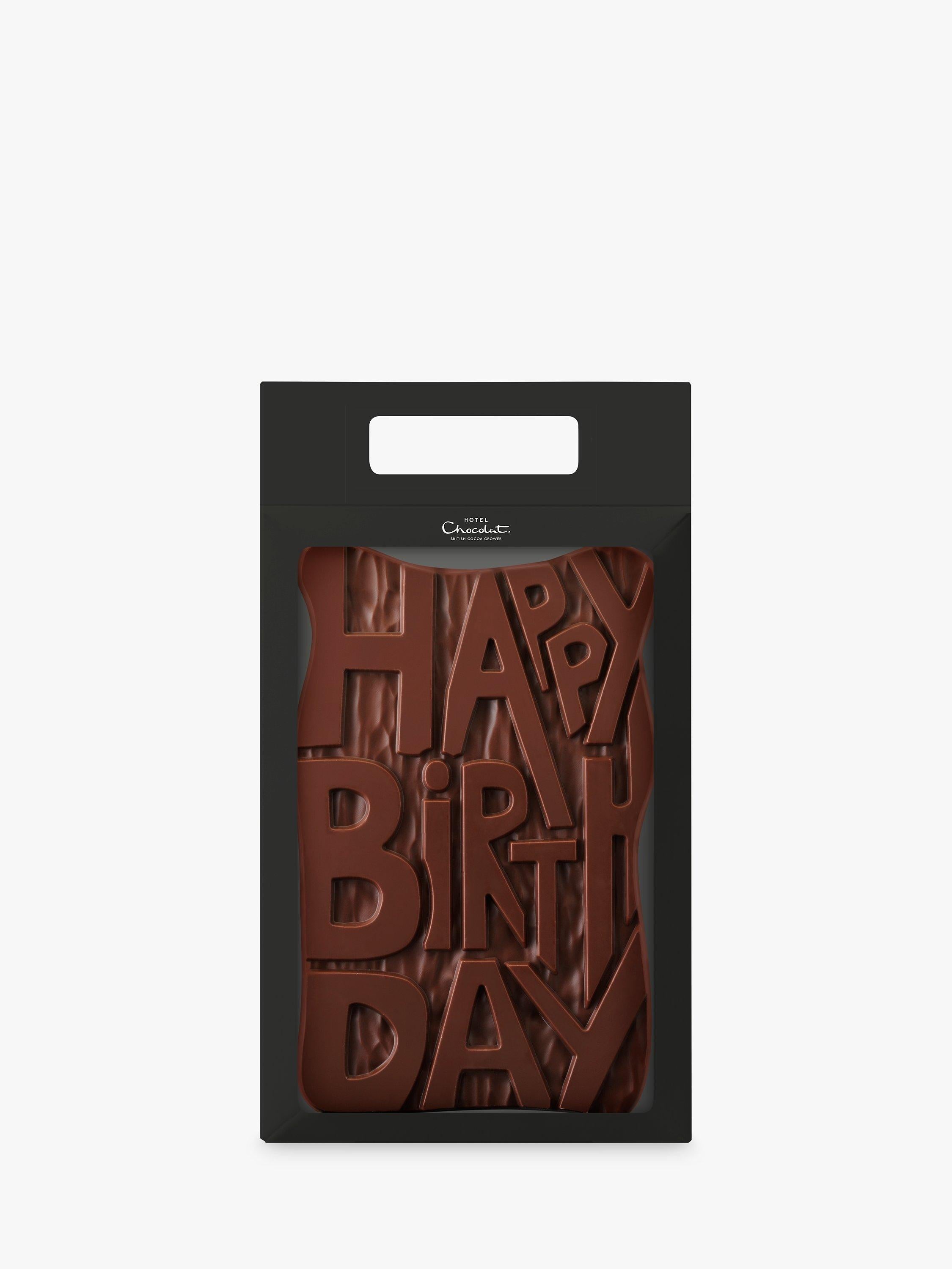 Hotel Chocolat milk chocolate Happy Birthday slab 500g, UK version