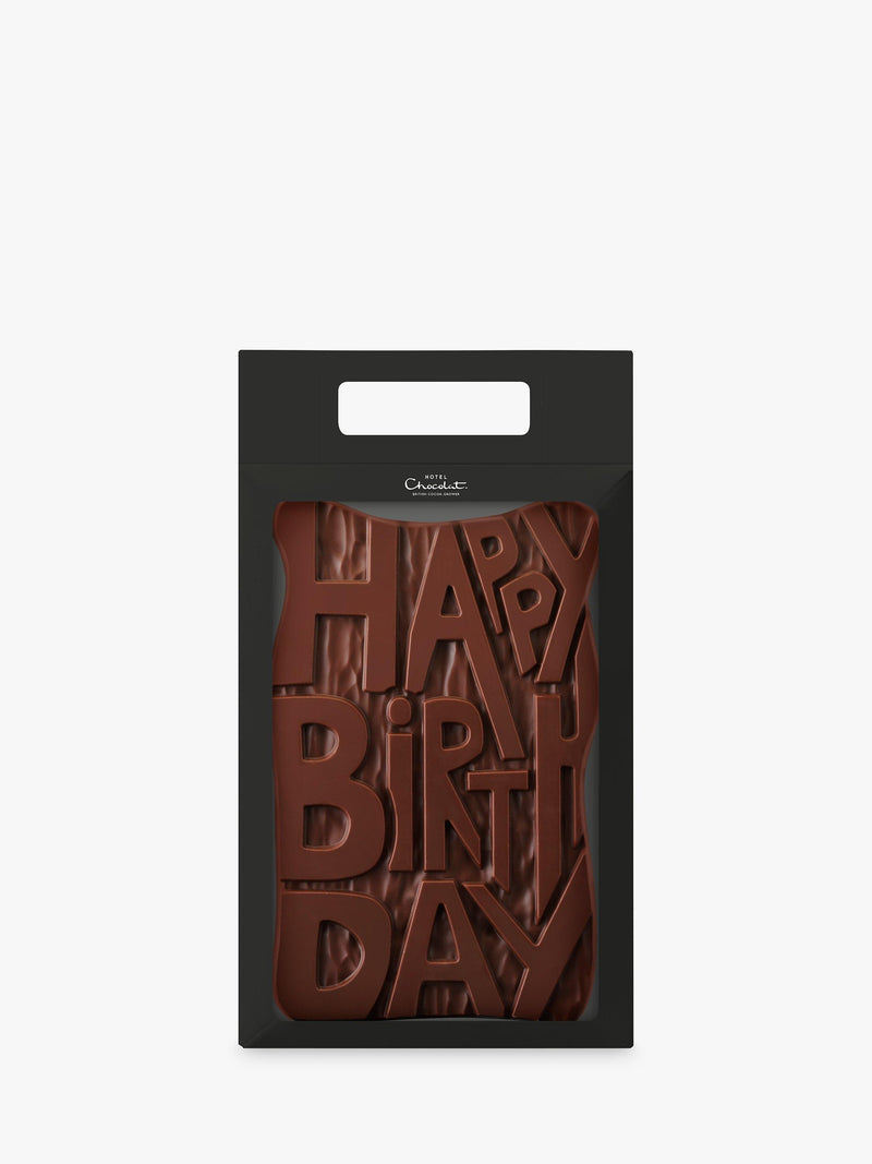 Hotel Chocolat milk chocolate Happy Birthday slab 500g, UK version