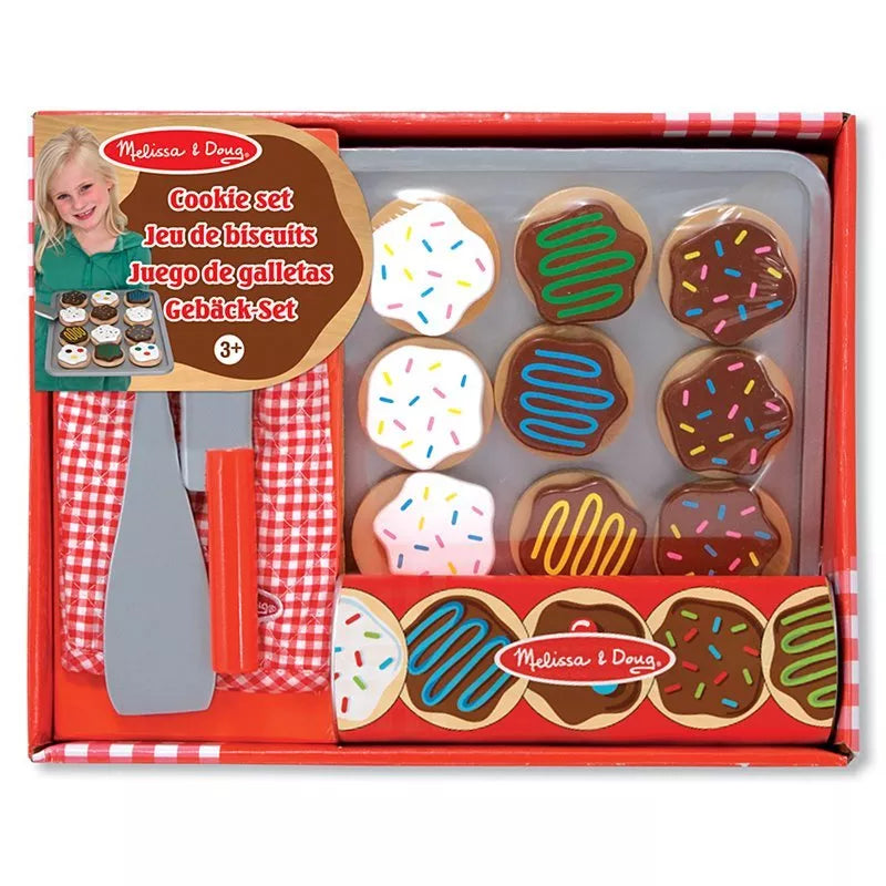 Melissa & Doug wooden cookie set with 12 toppings, UK version