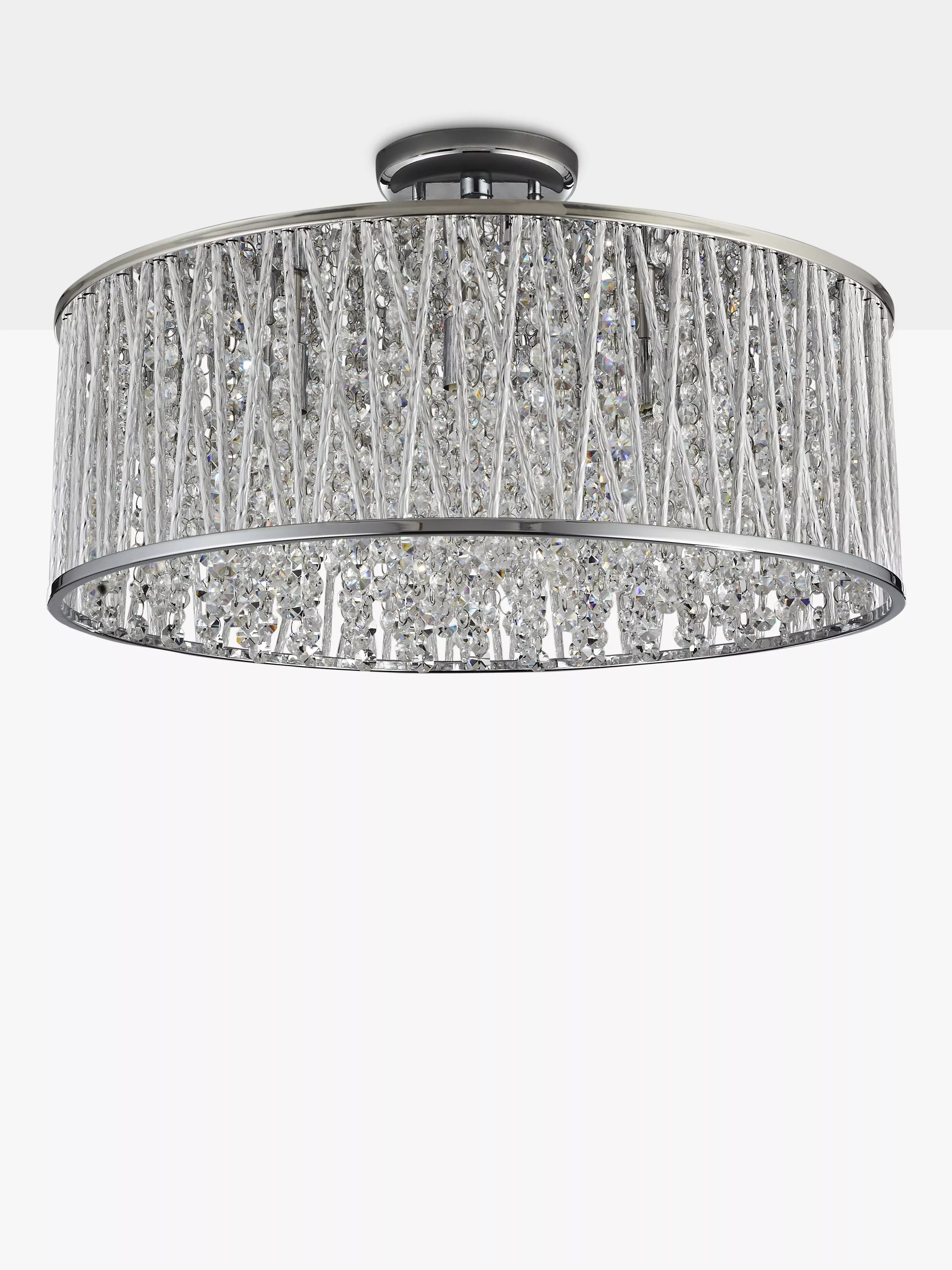 John Lewis ceiling light Emilia large crystal drum flush, UK version