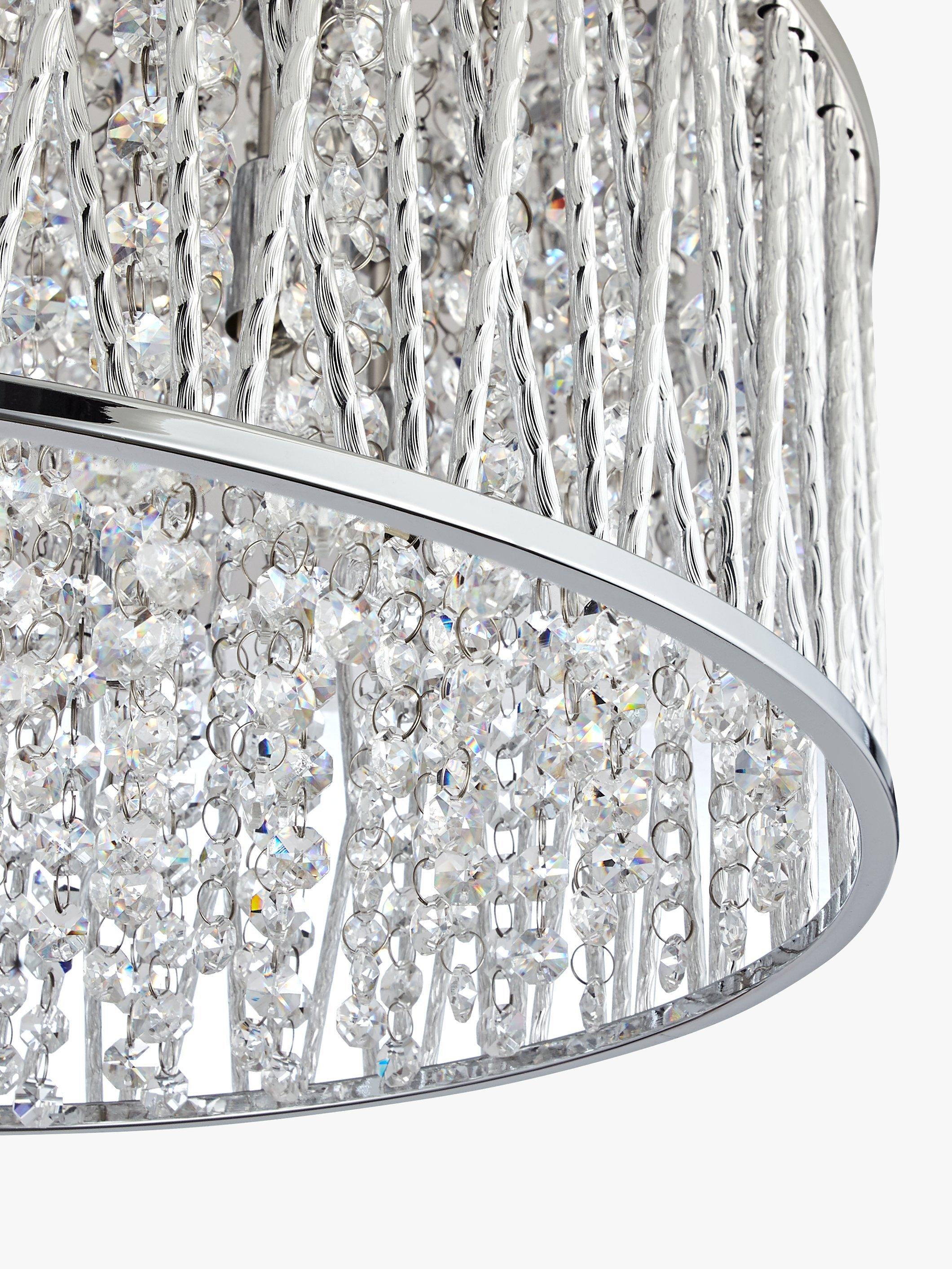 John Lewis ceiling light Emilia large crystal drum flush, UK version