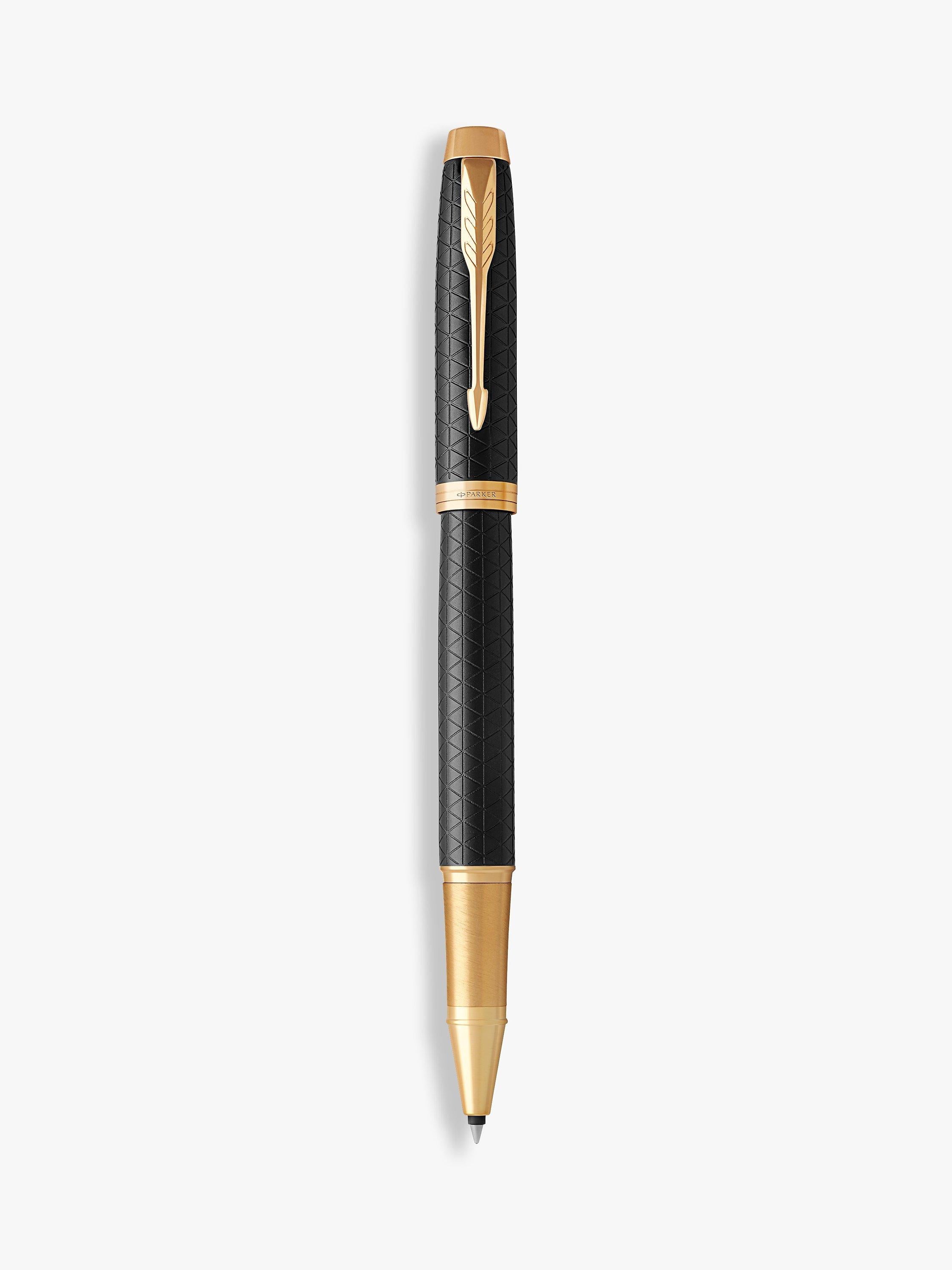 Parker IM Premium Chiselled Rollerball Pen in Black, imported from the UK