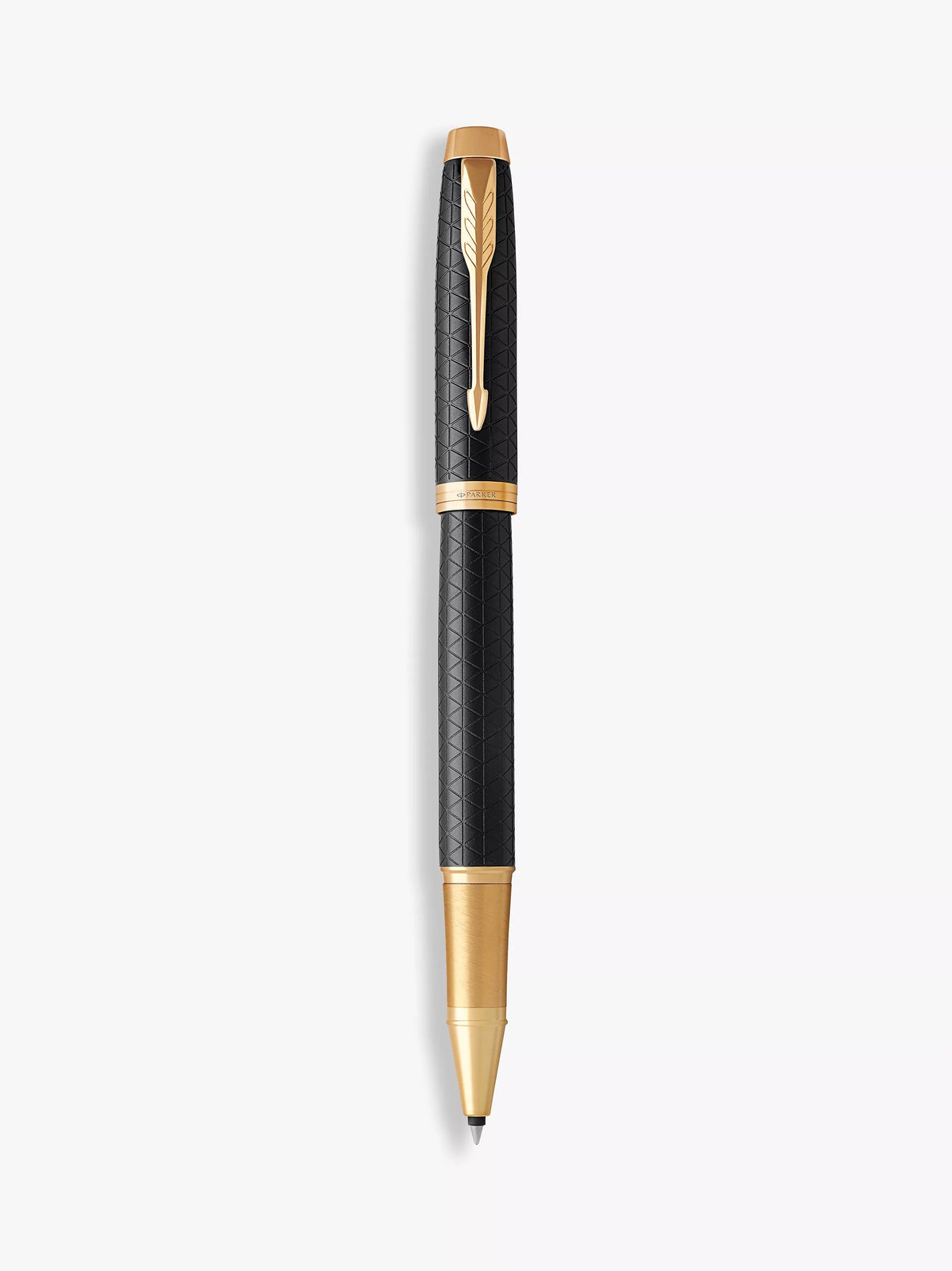Parker IM Premium Chiselled Rollerball Pen in Black, imported from the UK