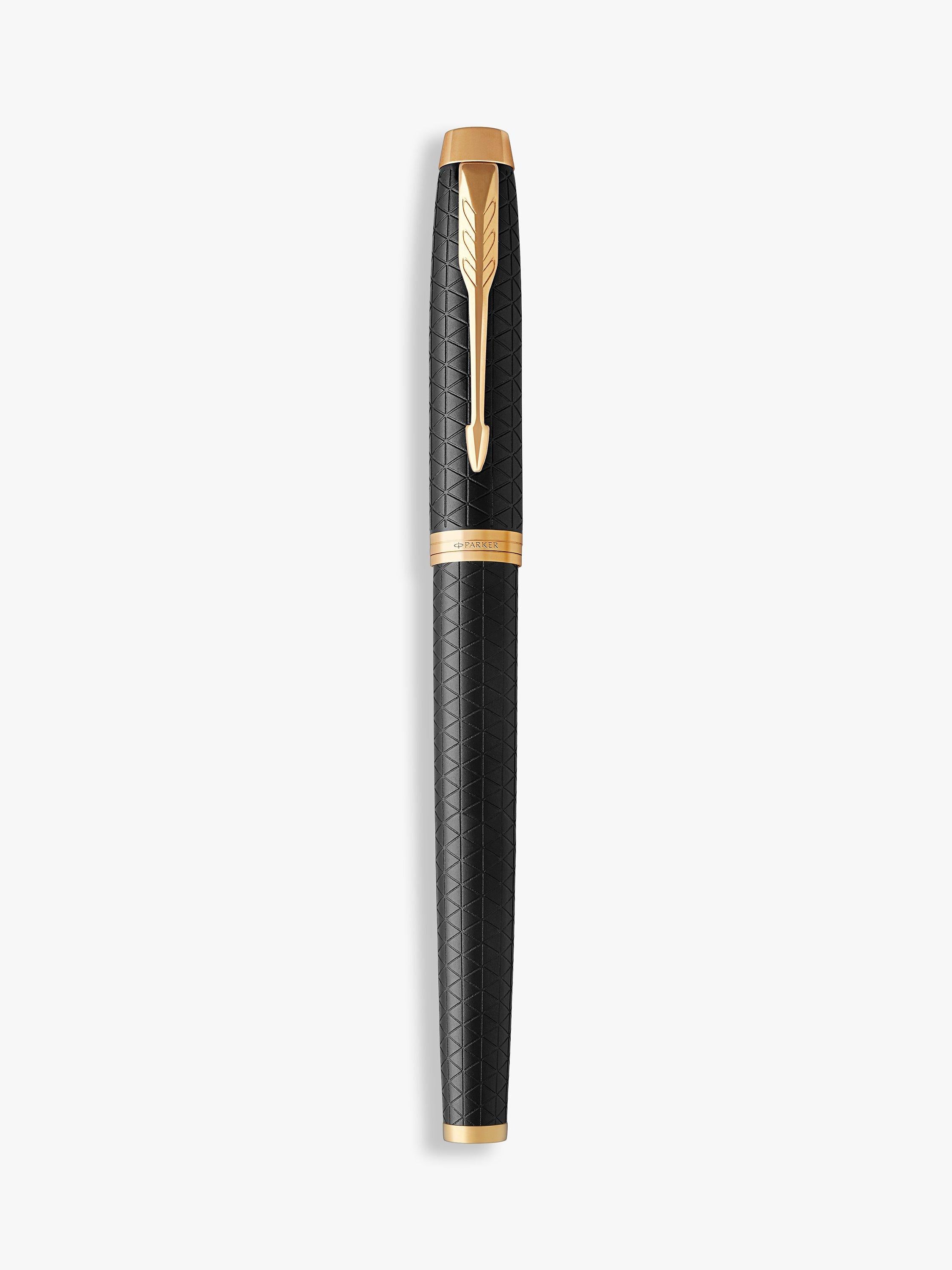 Parker IM Premium Chiselled Rollerball Pen in Black, imported from the UK
