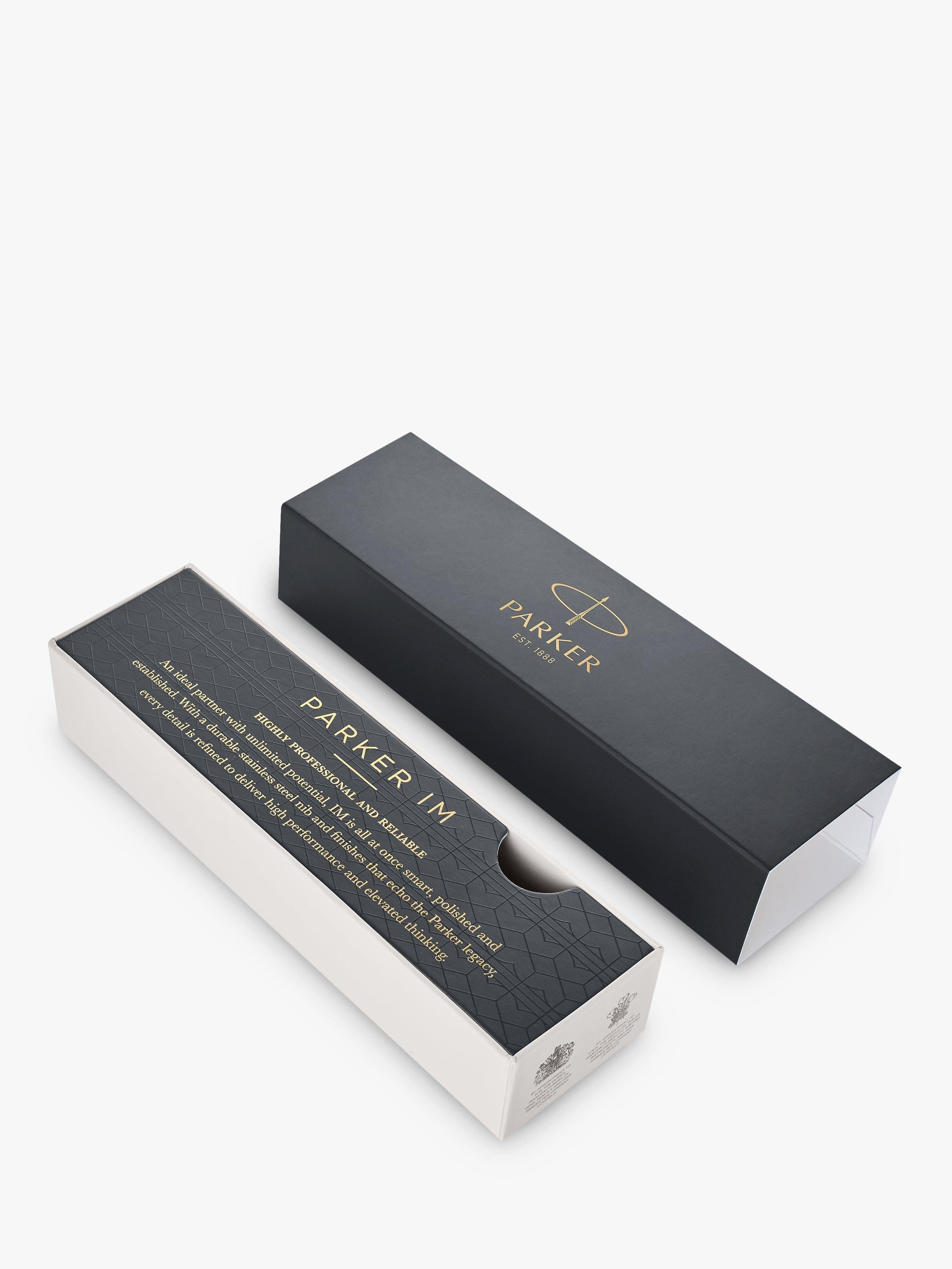 Parker IM Premium Chiselled Rollerball Pen in Black, imported from the UK