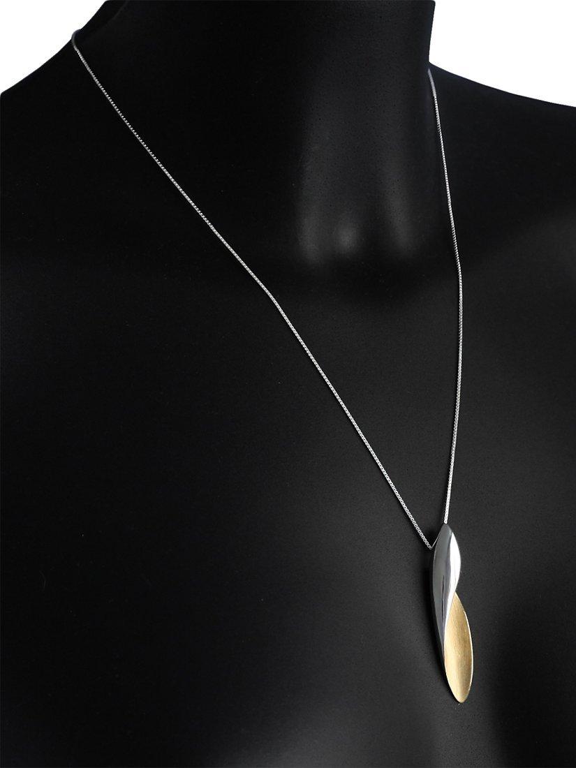 Nina B silver and gold pendant necklace, 50cm - British product