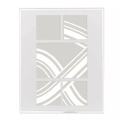 John Lewis John Lewis Daya Mini Multi-aperture Photo Frame, 5 Photo, Silver