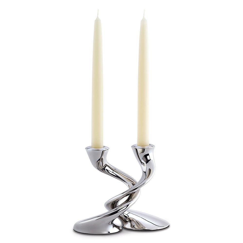 Robert Welch Windrush stainless steel candlestick, pack of 2, imported from the UK