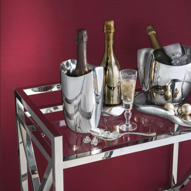 Robert Welch double-walled stainless steel wine cooler for single bottle, imported from the UK
