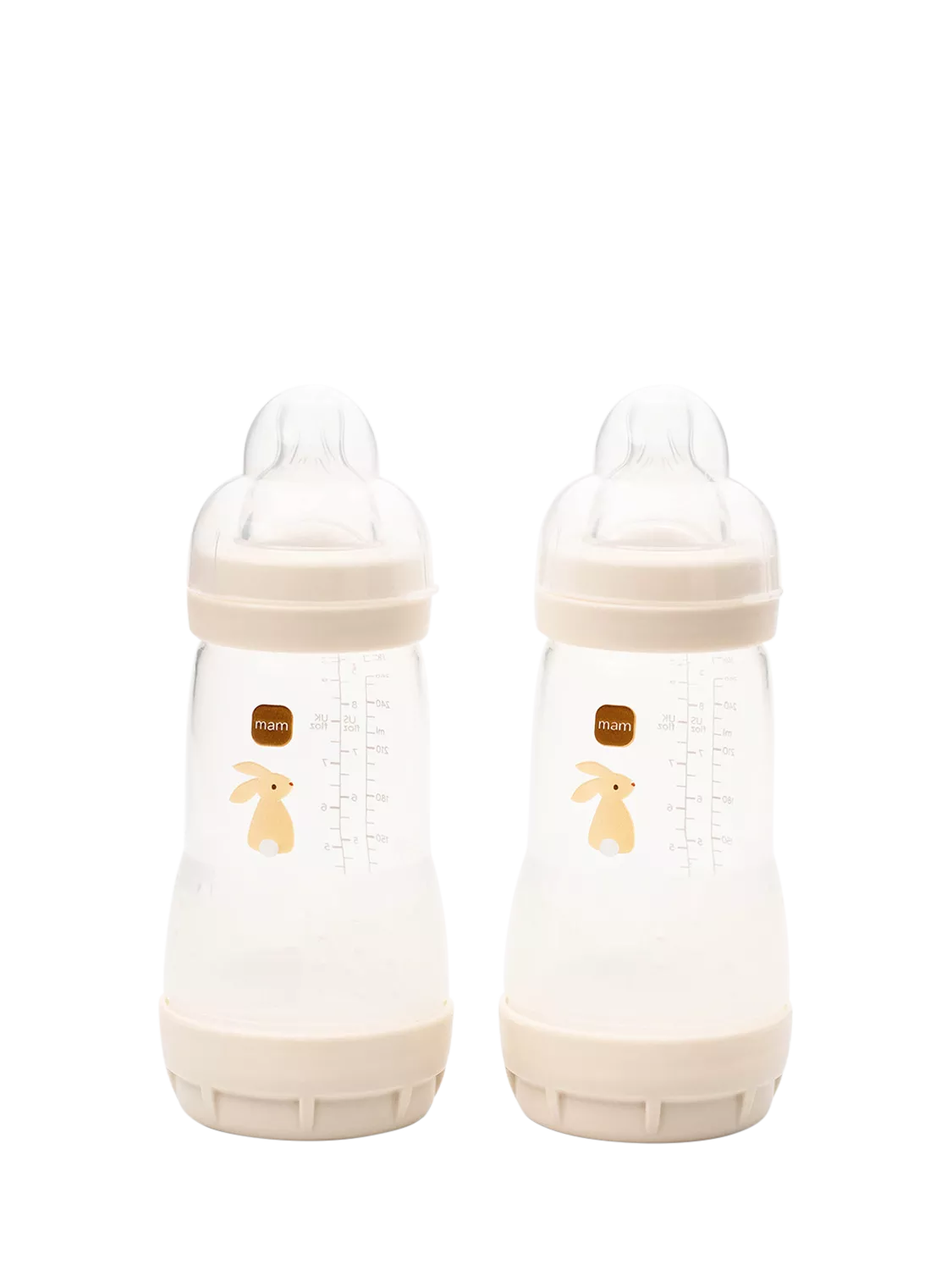 MAM anti-colic baby bottle pack of 2 260ml grey, UK version
