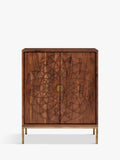 John Lewis Array wood storage cabinet, carved mandala pattern - British product