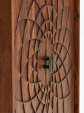 John Lewis Array wood storage cabinet, carved mandala pattern - British product
