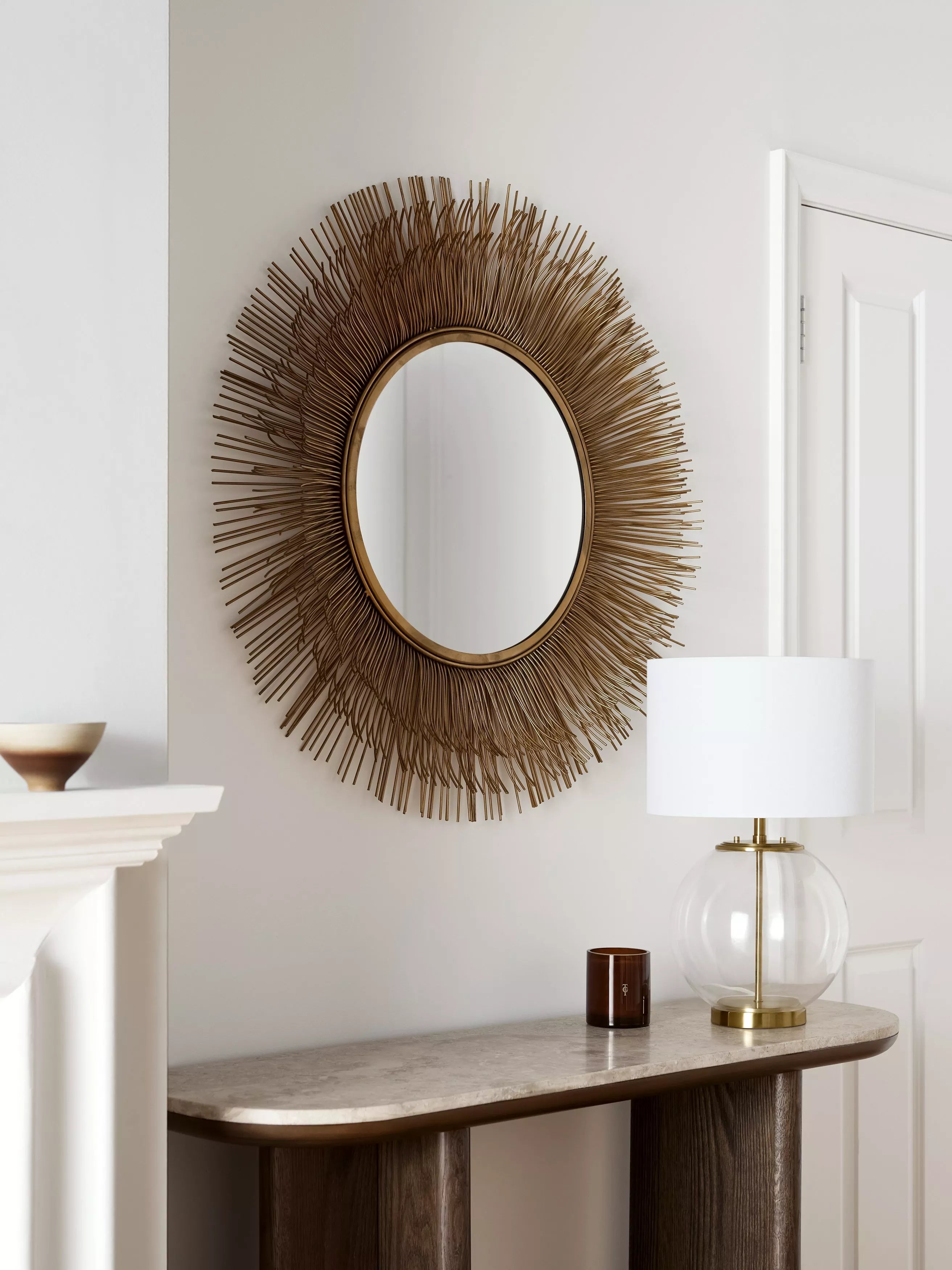 John Lewis round mirror gold 87cm (British brand)