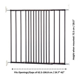 Scandinavian extendable metal wall mount pet gate 72cm height fits 62.5-106.8cm width (British brand)