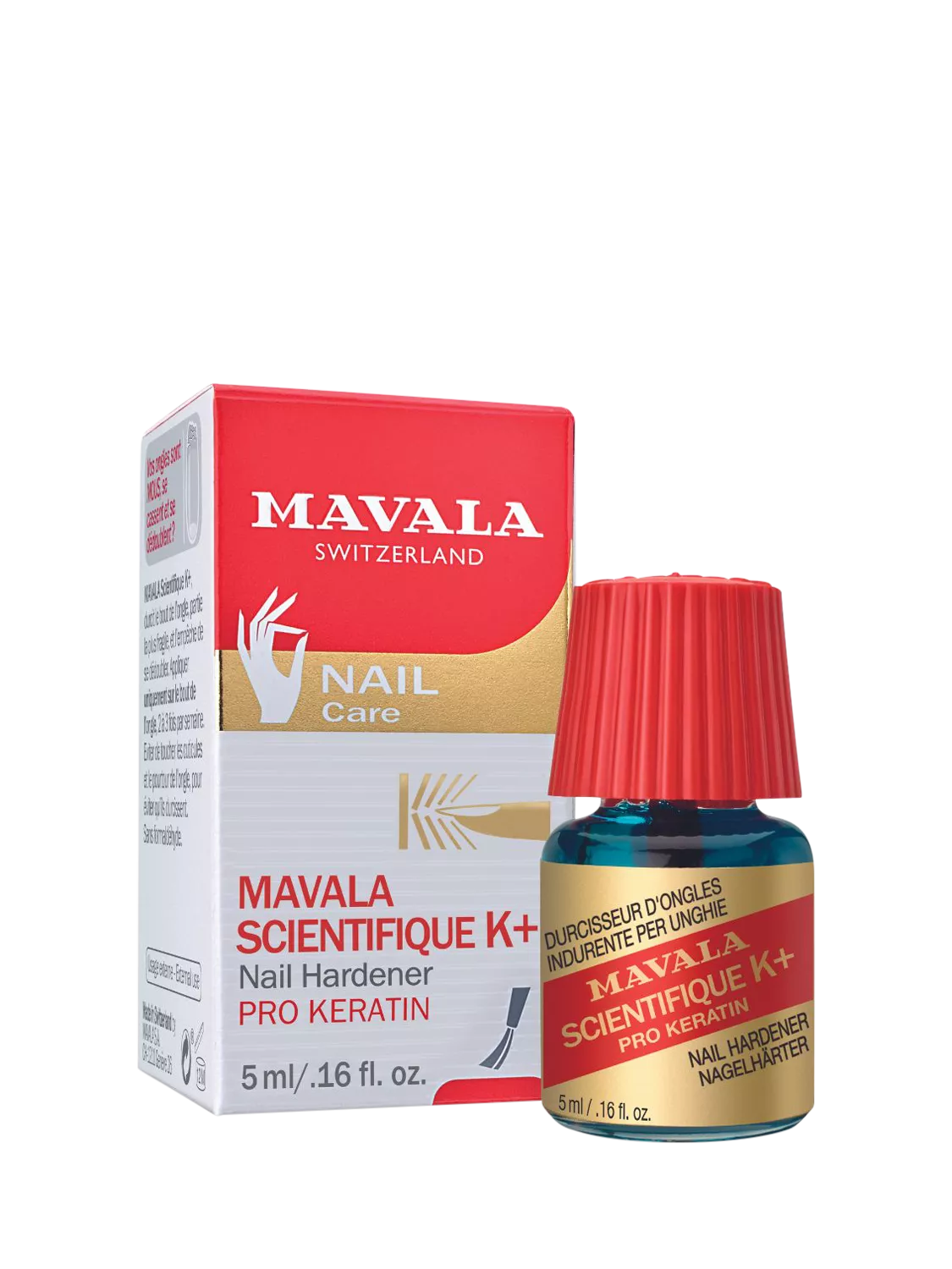 Mavala K+ nail hardener 5ml, imported from the UK