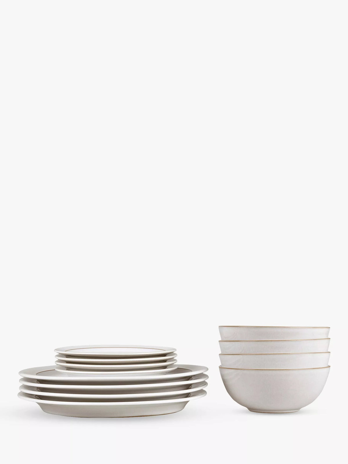 Denby stoneware dinnerware set in Canvas design, 12 piece - British product