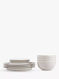 Denby stoneware dinnerware set in Canvas design, 12 piece - British product