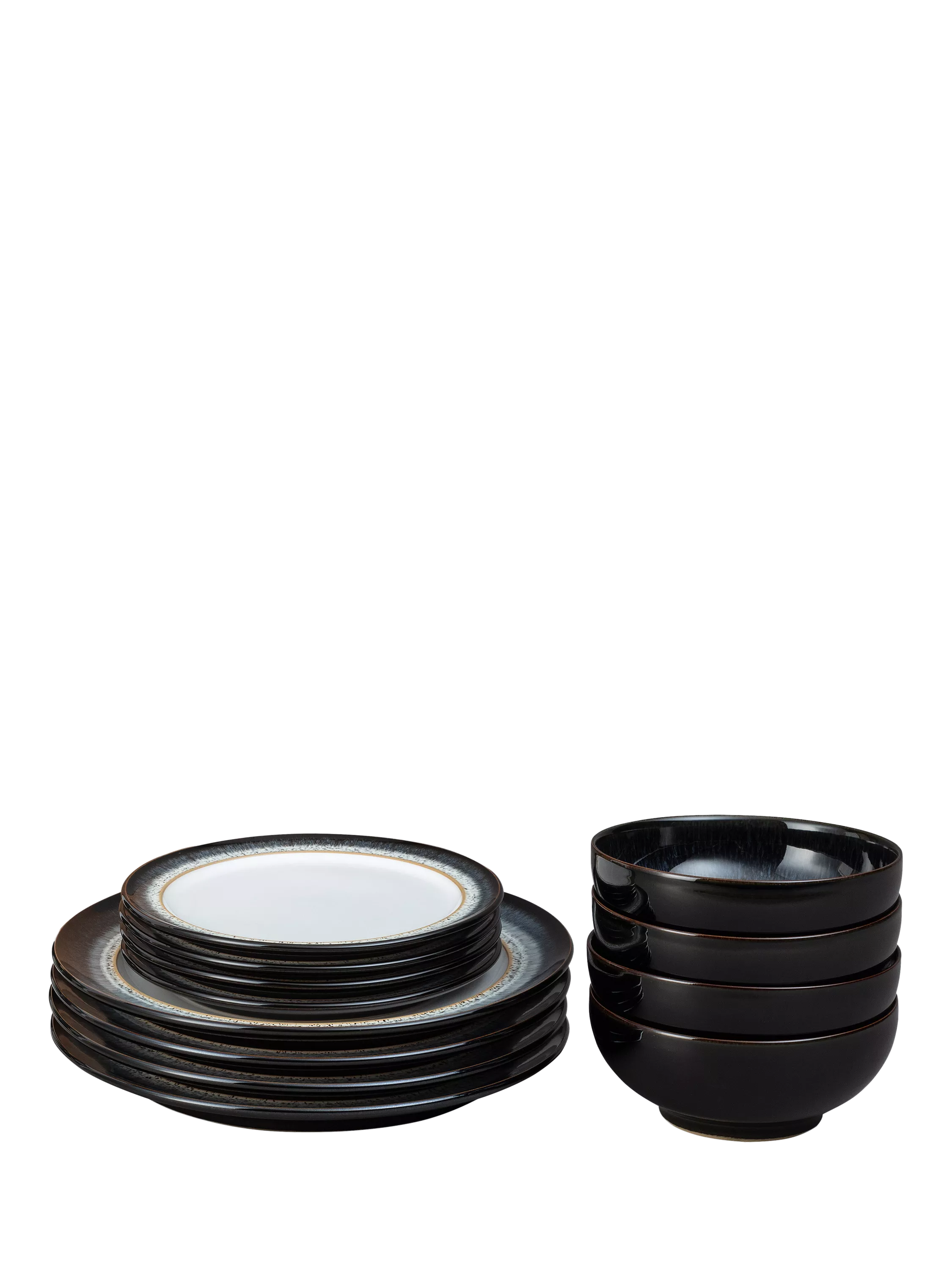 Denby Halo stoneware dinnerware set 12-piece, imported from the UK