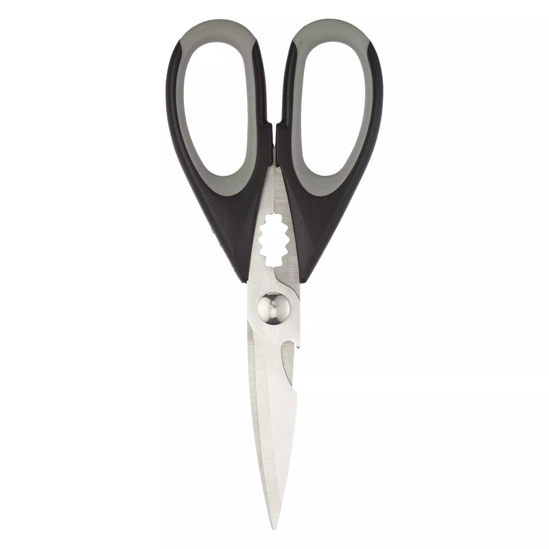 John Lewis stainless steel kitchen scissors black grey, imported from the UK
