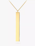 IBB vertical bar initial pendant necklace 9ct gold, UK version