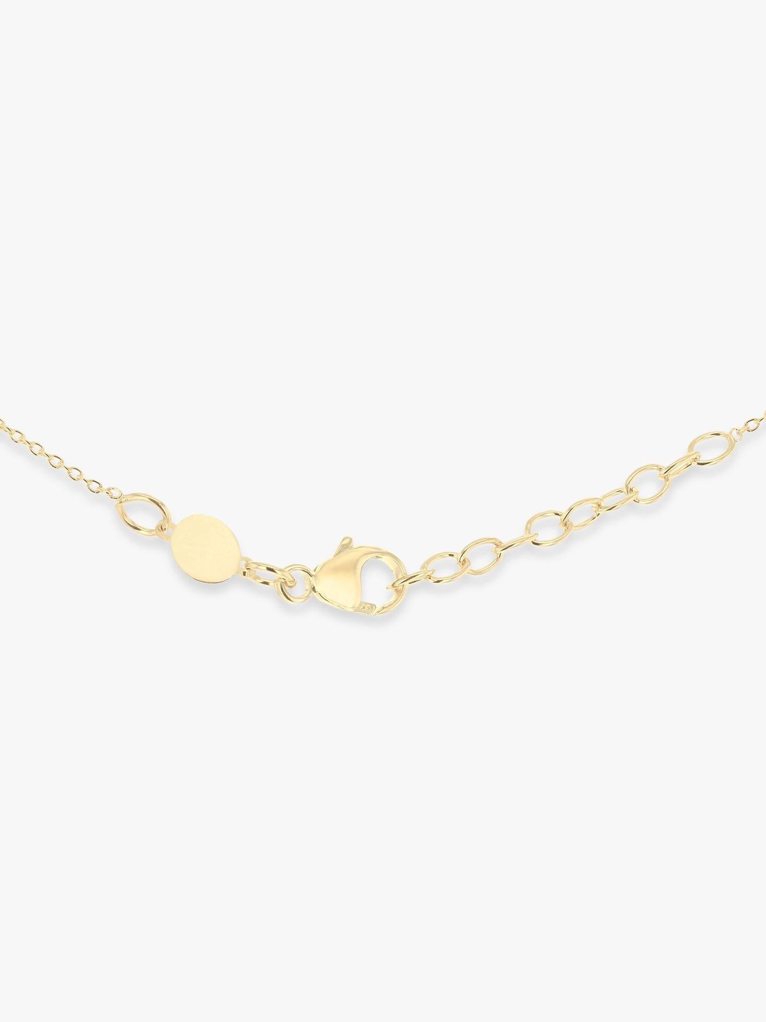 IBB vertical bar initial pendant necklace 9ct gold, UK version