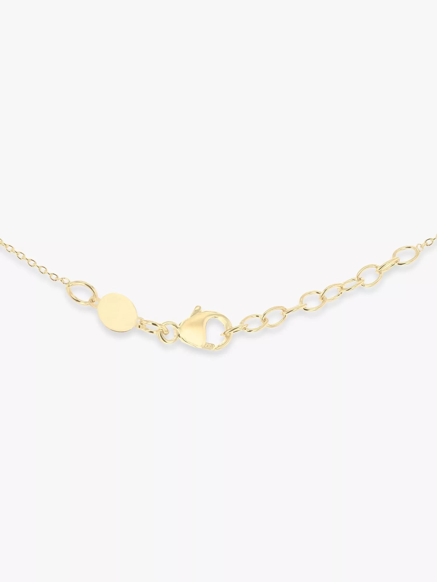 IBB vertical bar initial pendant necklace 9ct gold, UK version
