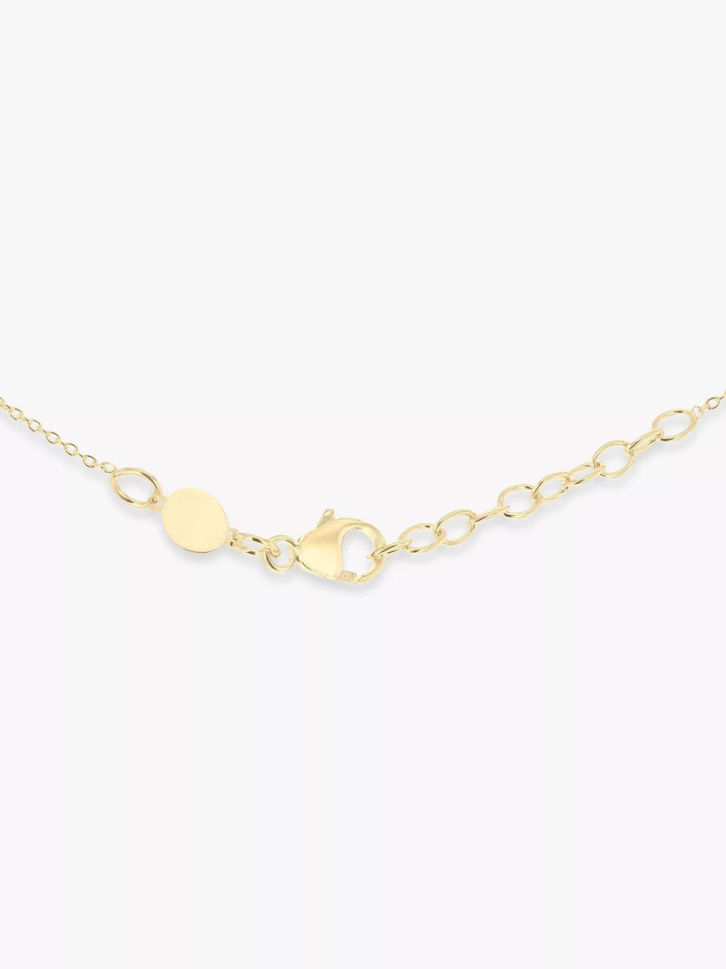 IBB vertical bar initial pendant necklace 9ct gold, UK version