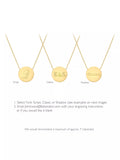 IBB personalised 9ct gold disc pendant necklace, UK version
