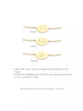 IBB 9ct gold disc initial bracelet, imported from the UK