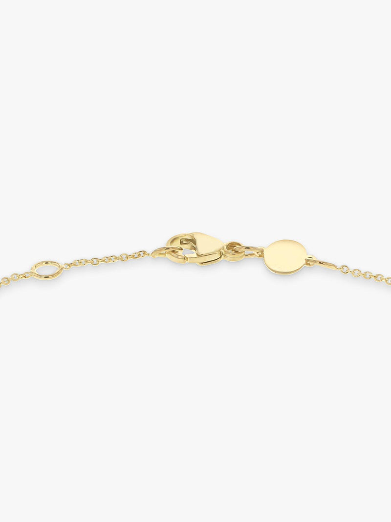 IBB 9ct gold disc initial bracelet, imported from the UK