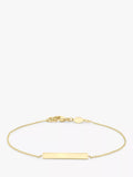 IBB personalised 9ct gold bar initial chain bracelet, UK version