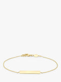 IBB personalised 9ct gold bar initial chain bracelet, UK version