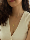 IBB 9ct gold disc initial pendant necklace 46cm, UK version