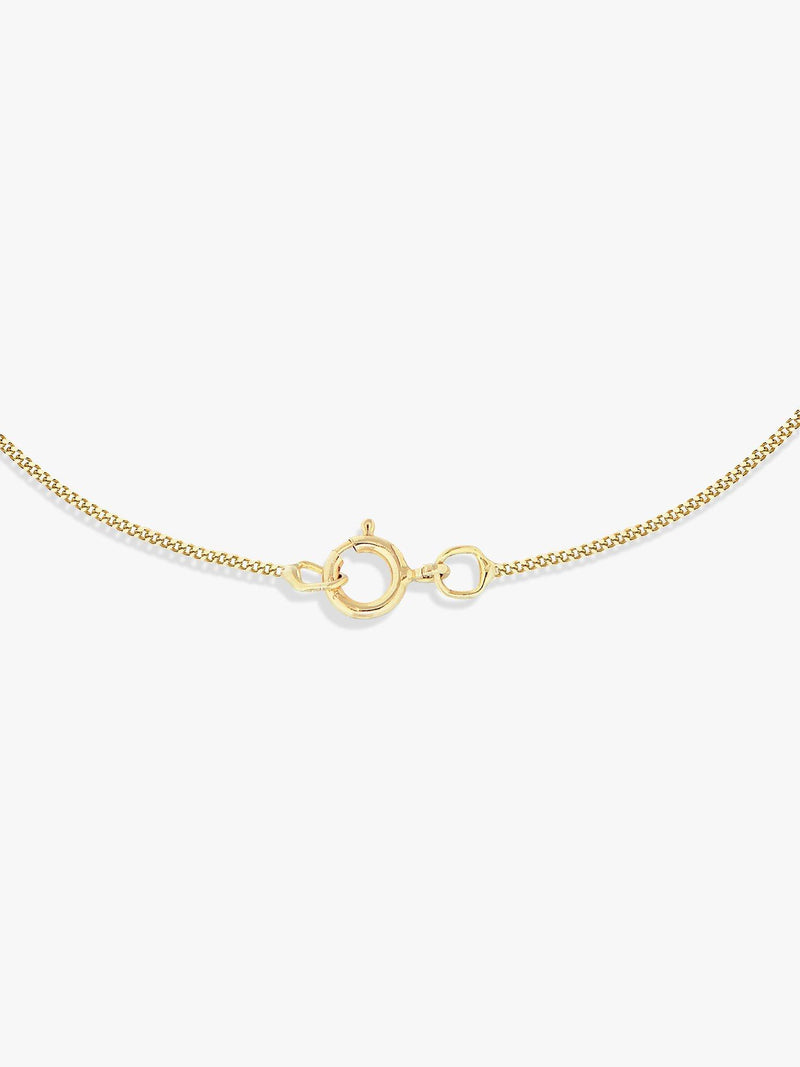 IBB 9ct gold disc initial pendant necklace 46cm, UK version