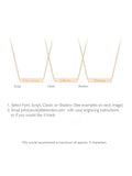 IBB personalised bar pendant necklace 9ct rose gold chain 41-43cm (British brand)