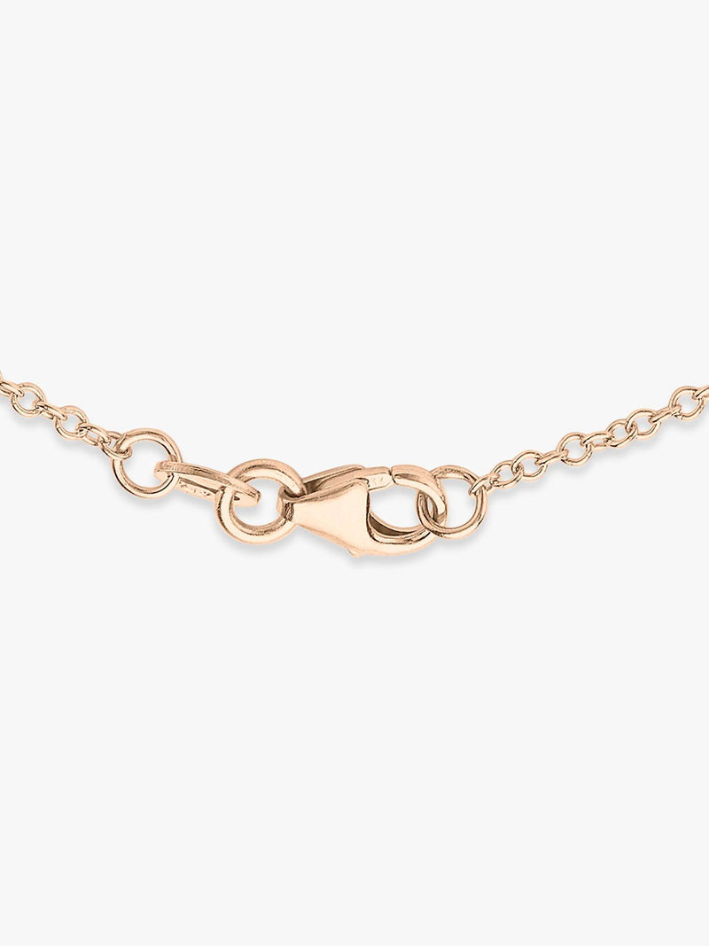 IBB personalised bar pendant necklace 9ct rose gold chain 41-43cm (British brand)