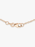 IBB personalised bar pendant necklace 9ct rose gold chain 41-43cm (British brand)