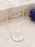 IBB personalised sterling silver disc pendant necklace, imported from the UK
