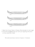 IBB bracelet personalised figaro chain 19cm - British product