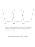 IBB personalised small horizontal bar initial pendant necklace in silver, UK version