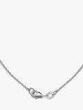 IBB personalised small horizontal bar initial pendant necklace in silver, UK version