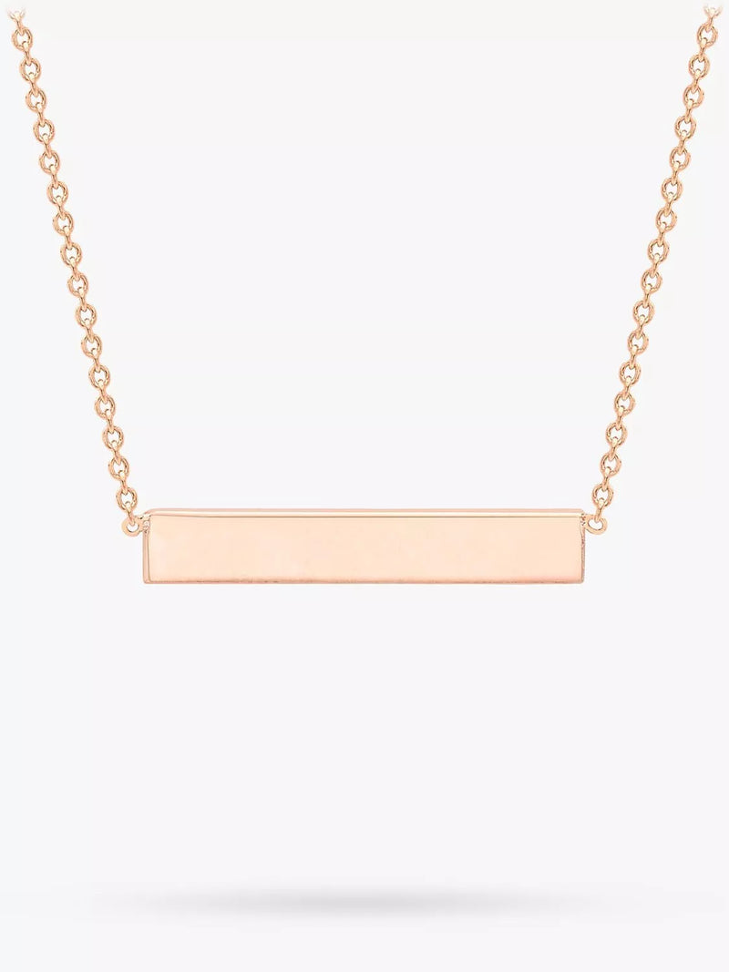 IBB personalised bar pendant necklace, imported from the UK