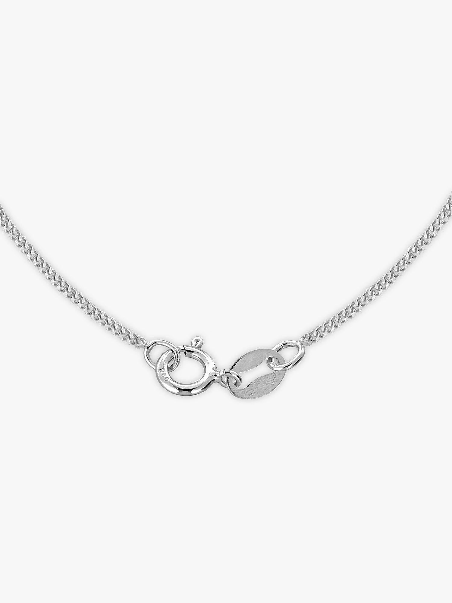 IBB personalised sterling silver double heart necklace 46cm (British brand)