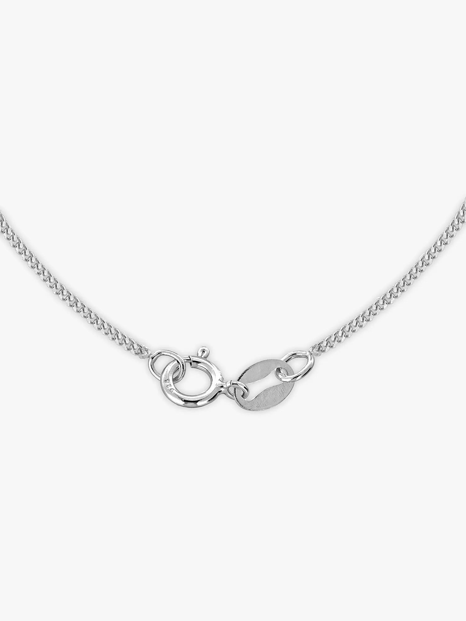 IBB personalised sterling silver double heart necklace 46cm (British brand)