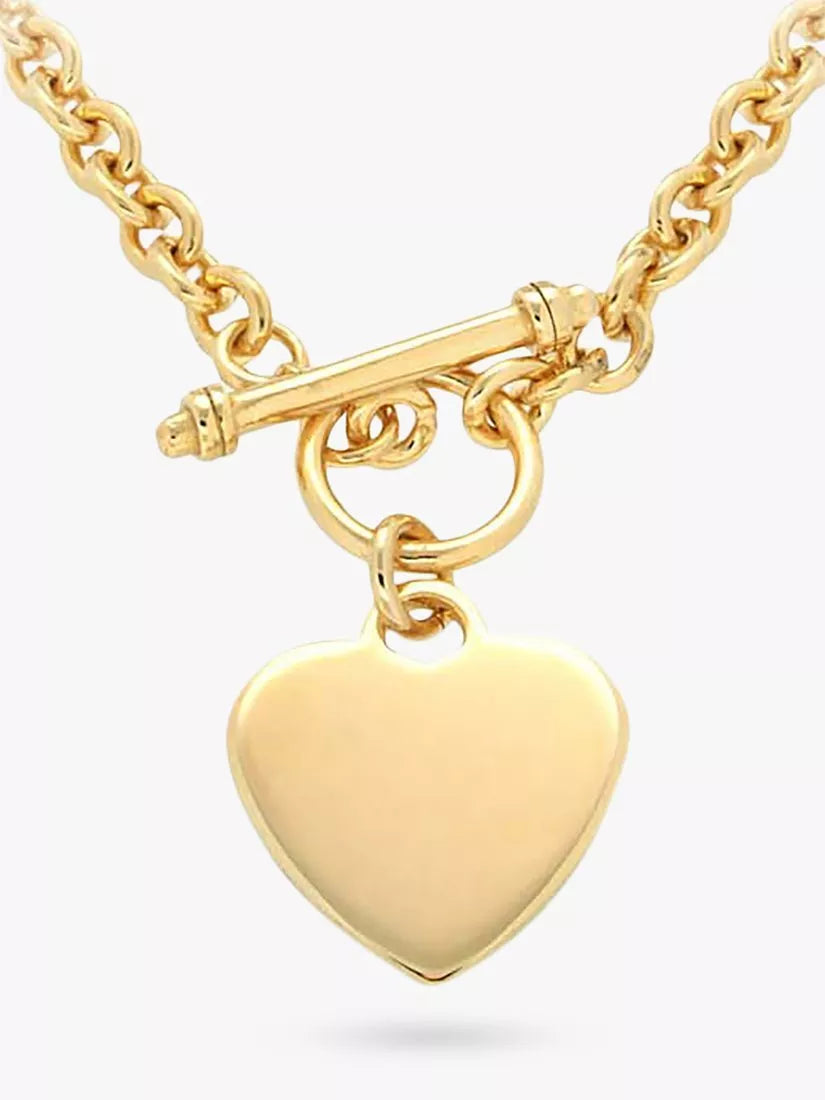 IBB personalised heart necklace gold plated sterling silver, imported from the UK