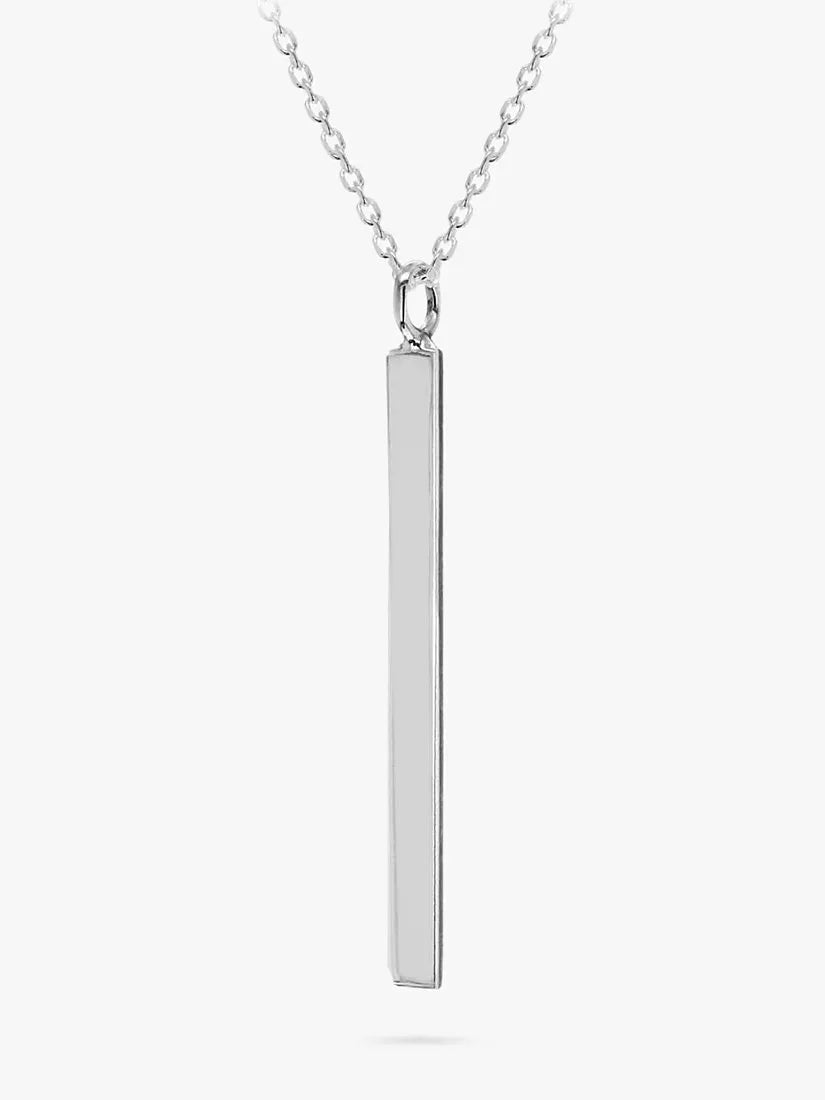IBB sterling silver initial pendant necklace 43cm (British brand)