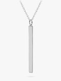IBB sterling silver initial pendant necklace 43cm (British brand)